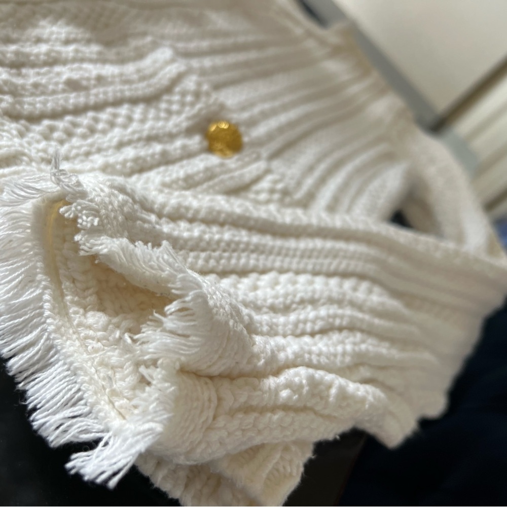 Tahari sweater/ knit white blazer - Picture 5 of 16
